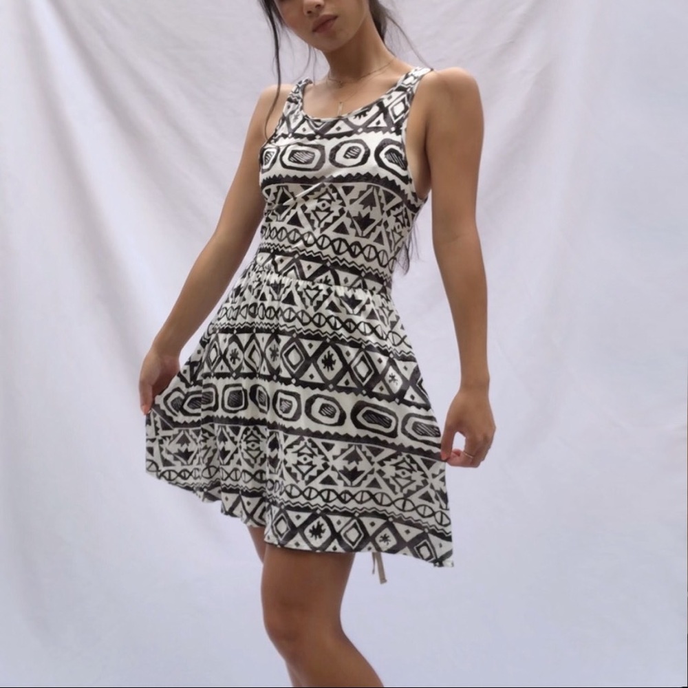 Black and White Pattern Dress